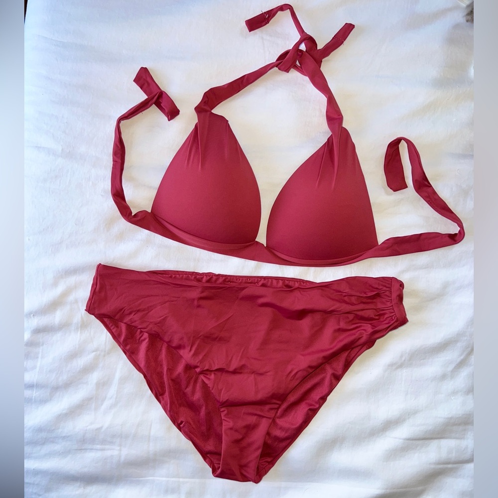 Calzedonia Dusty Rose Bikini Cobey Top and Bottom Size Medium New
